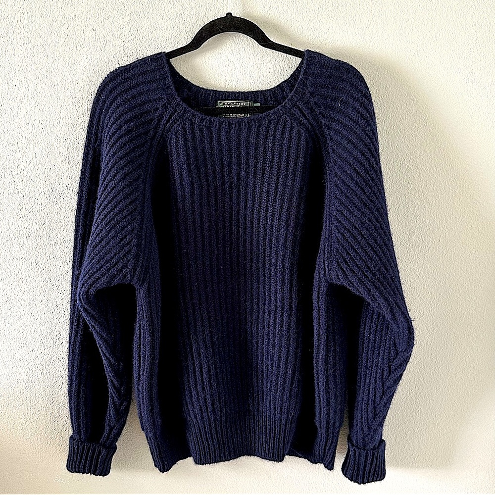 Ralph Lauren POLO COUNTRY Authentic Dry Goods Women’s 100% Wool Sweater Navy